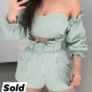 Two set: crop top and shorts